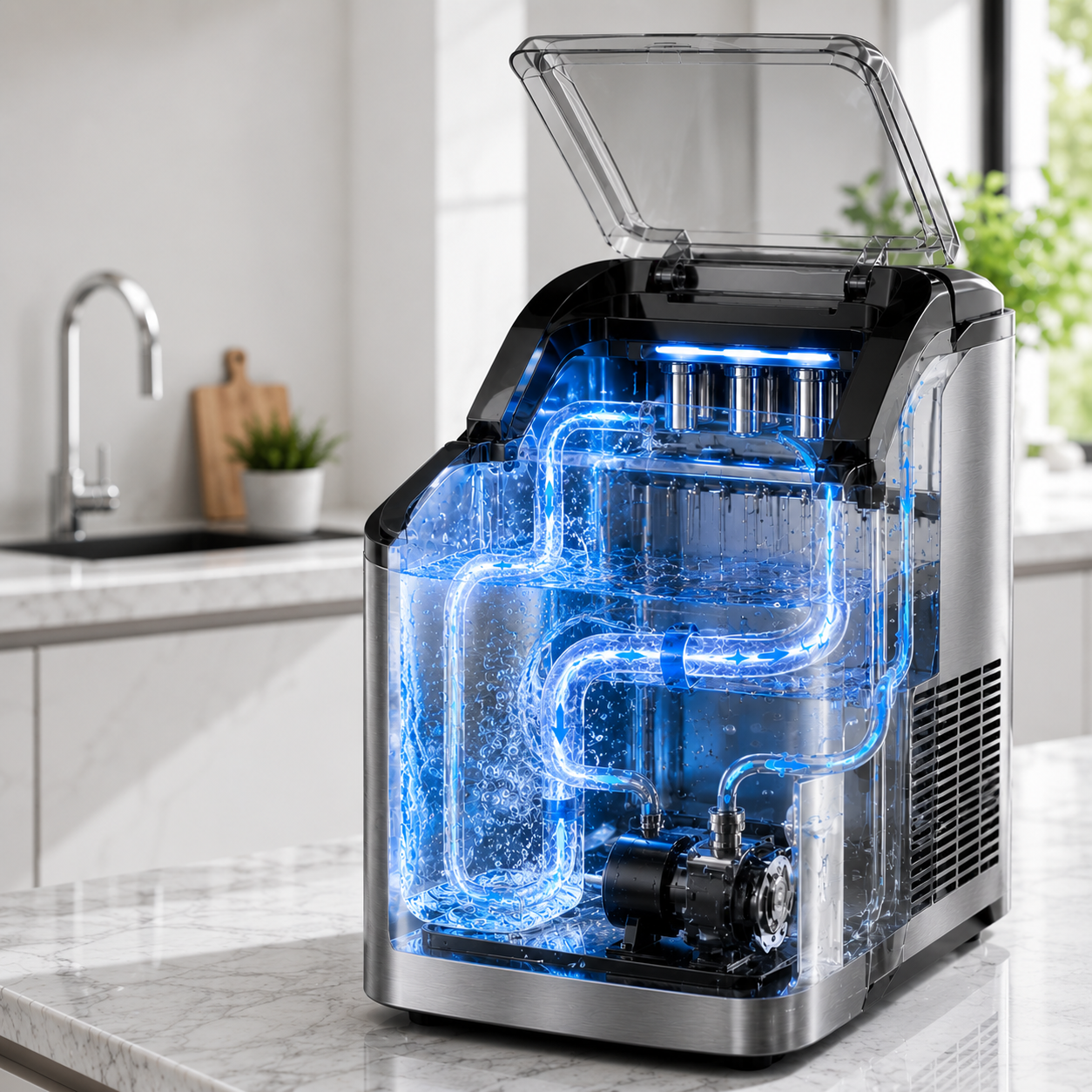 Portable Countertop Ice Maker – Fresh Ice in Minutes